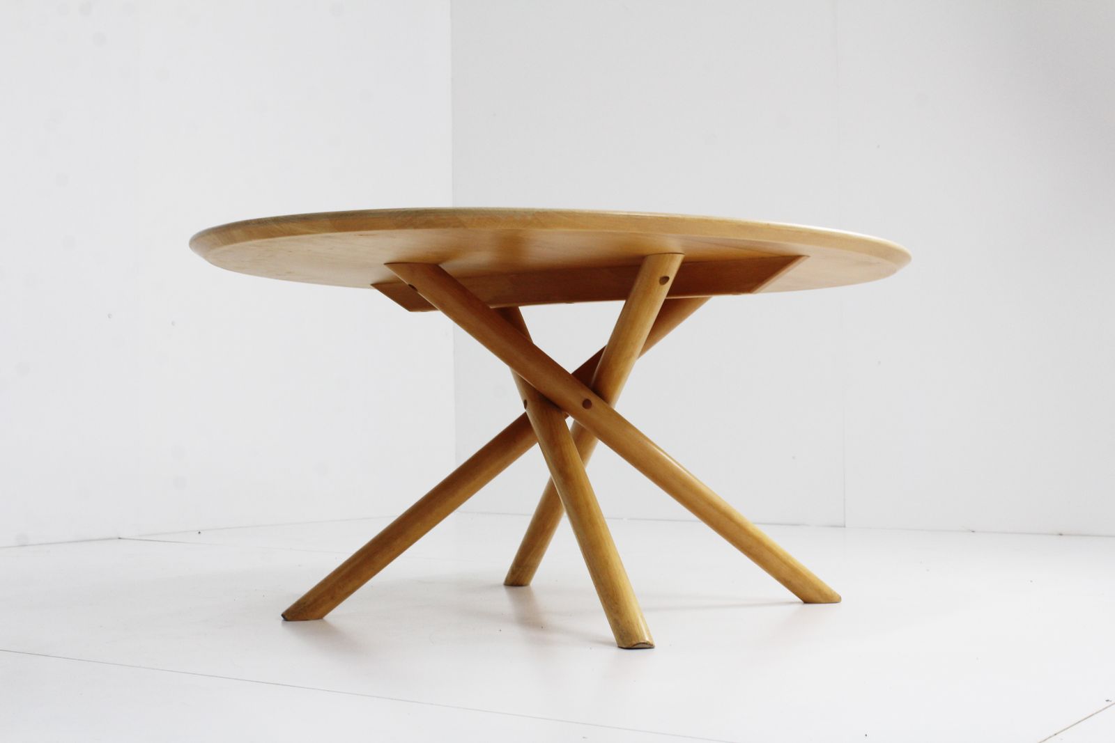 Vintage Solid Wood Oval Coffee Table