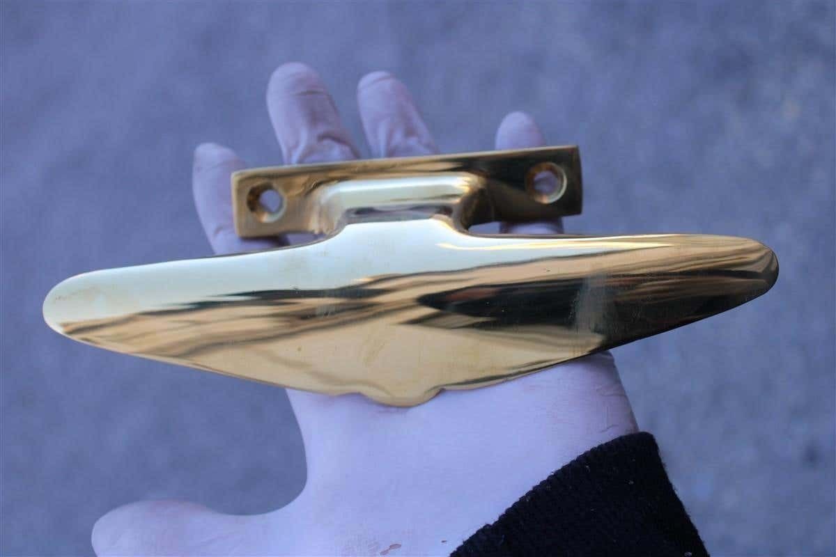 photo furniture Mid Century Pair Of Italian 1950s Handles Solid Brass Gold Airplane Tail Italy