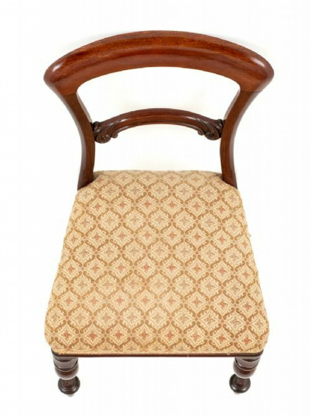 Set Victorian Dining Chairs Balloon Back Mahogany photo for sale