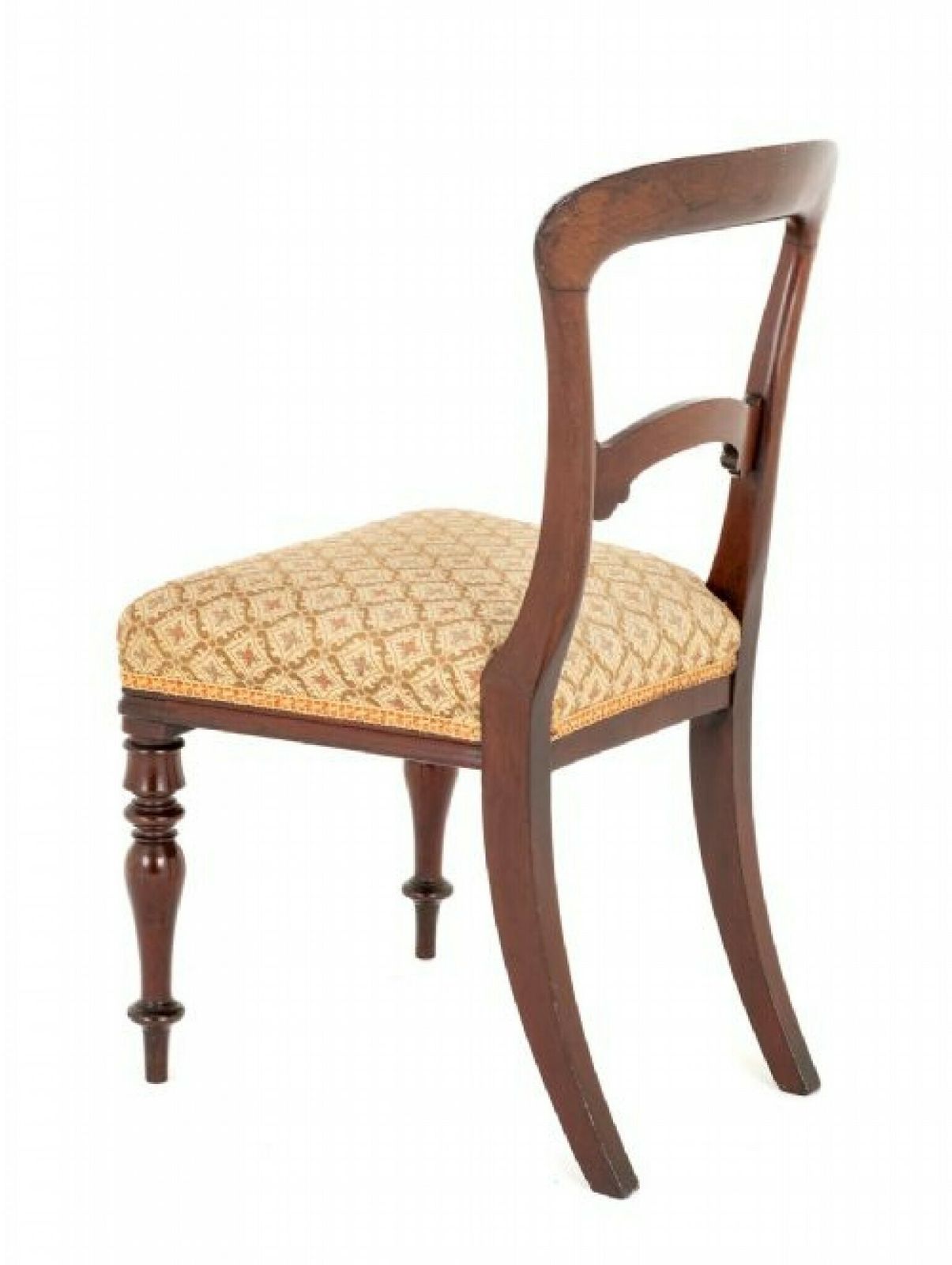 Set Victorian Dining Chairs Balloon Back Mahogany photo Furniture