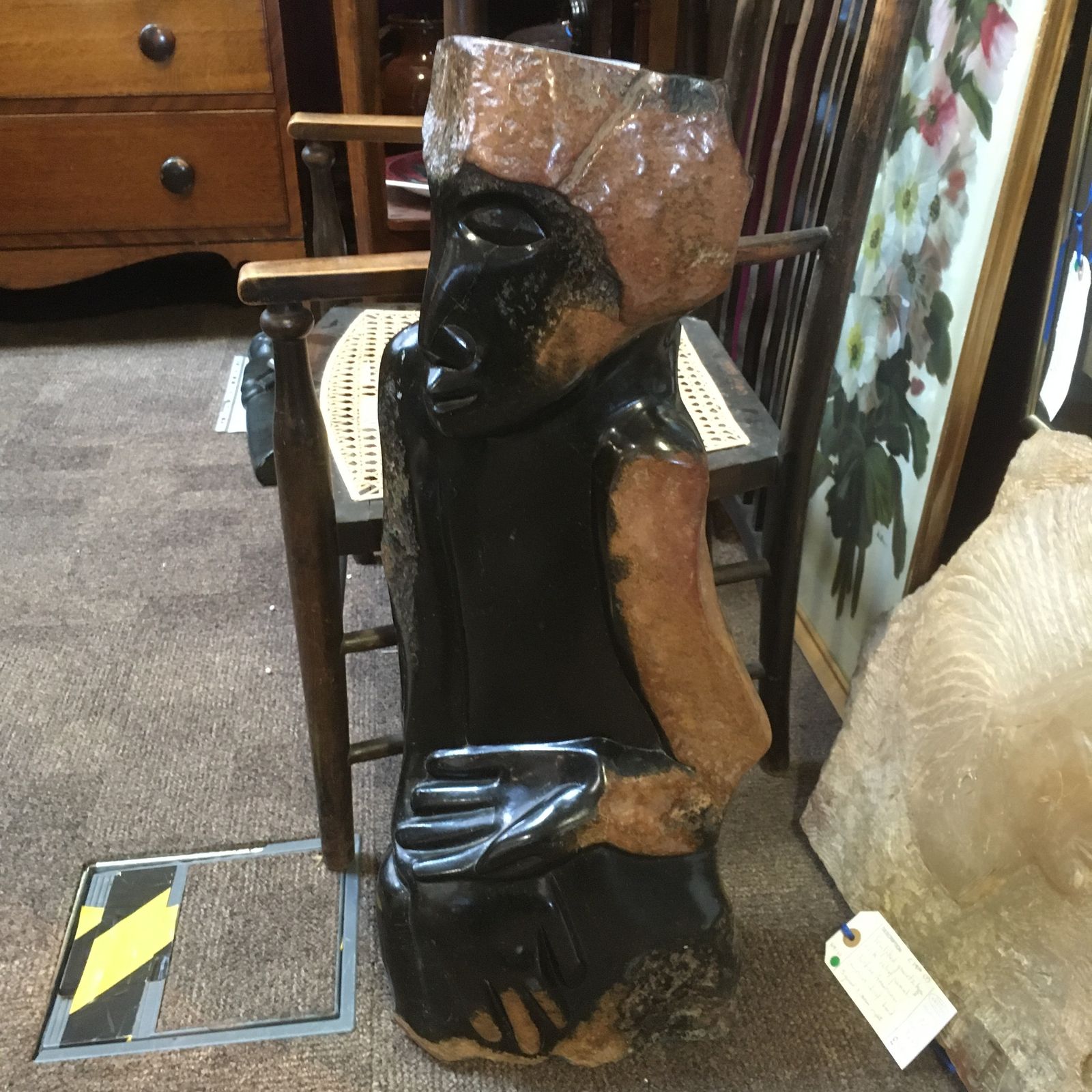 A Striking Shona Stone Sculpture From Zimbabwe, By Grace Mukomberanwa B. 1944. photo furniture