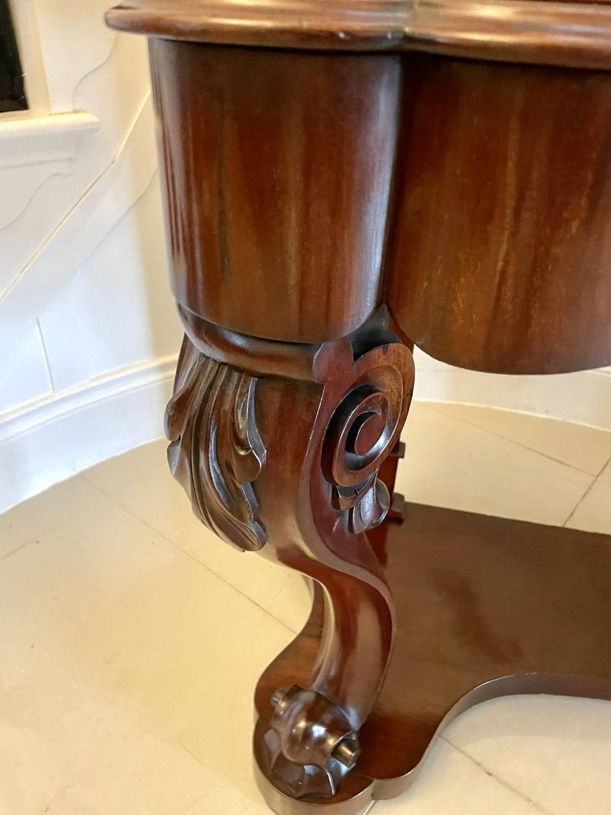 Quality 19th Century Antique Carved Mahogany Dressing Table photo 2225.0