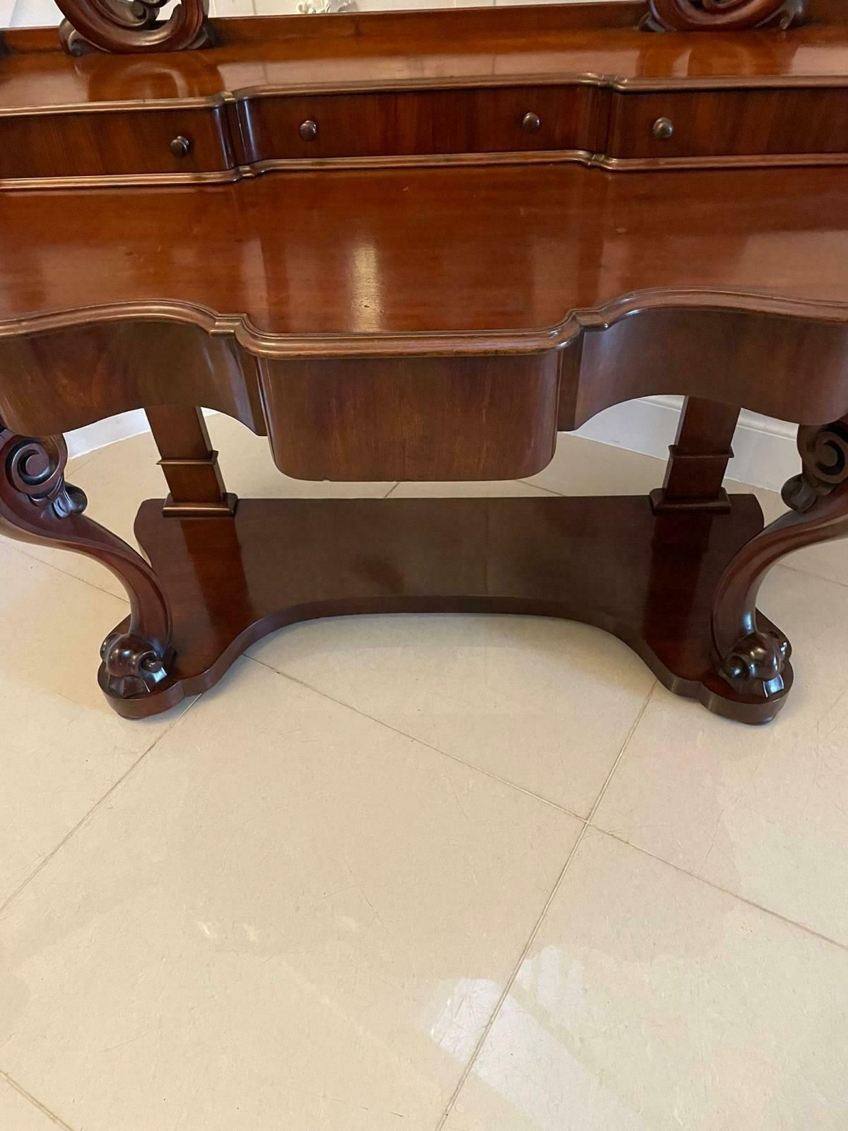 Quality 19th Century Antique Carved Mahogany Dressing Table photo buy