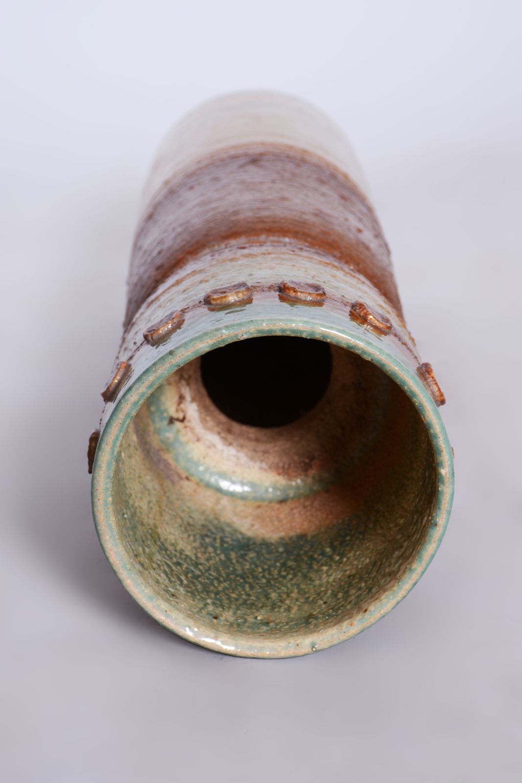 Original Mid Century Vase, Glazed Ceramics, Czechia, 1950s photo vinterior