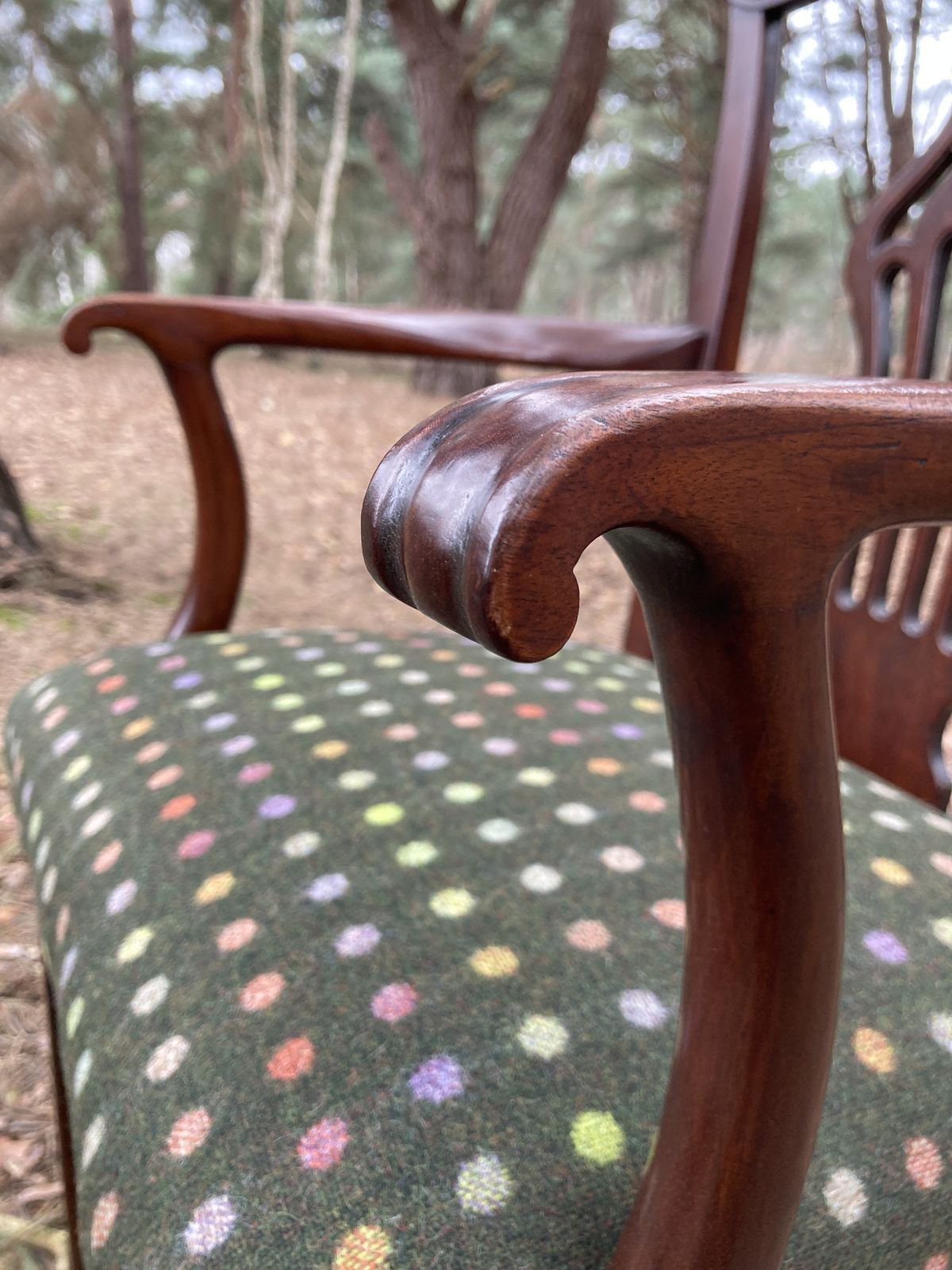 photo furniture Pair Of Mahogany Open Armchairs / Carvers, Circa 1830