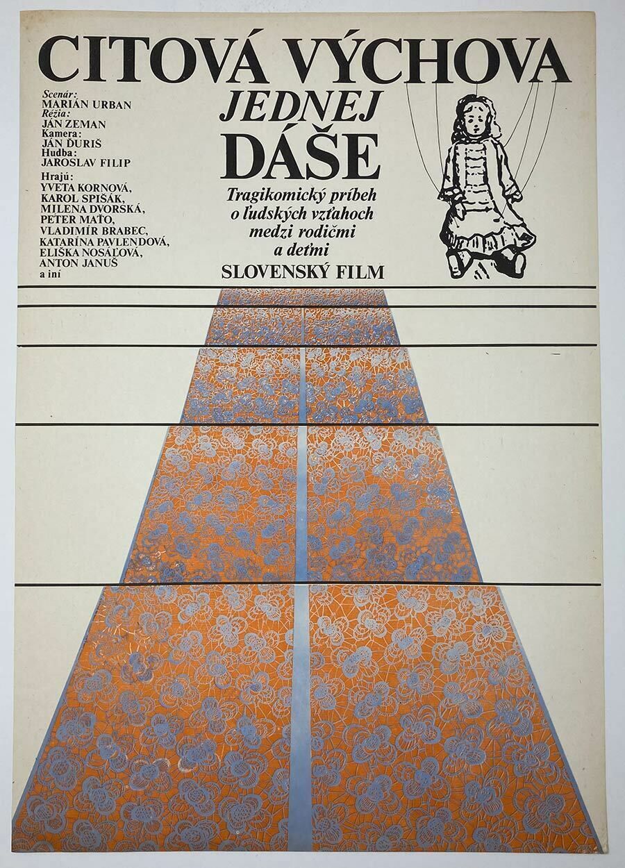 Original Film Poster, Emotional Education Of A Girl Called Dasa, Unknown Artist, 1980, Genuine Czech Vintage Print