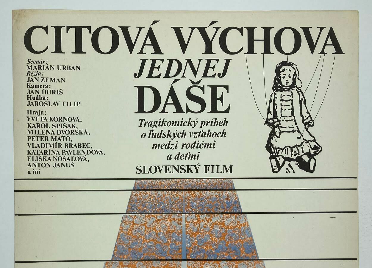 Original Film Poster, Emotional Education Of A Girl Called Dasa, Unknown Artist, 1980, Genuine Czech Vintage Print photo furniture