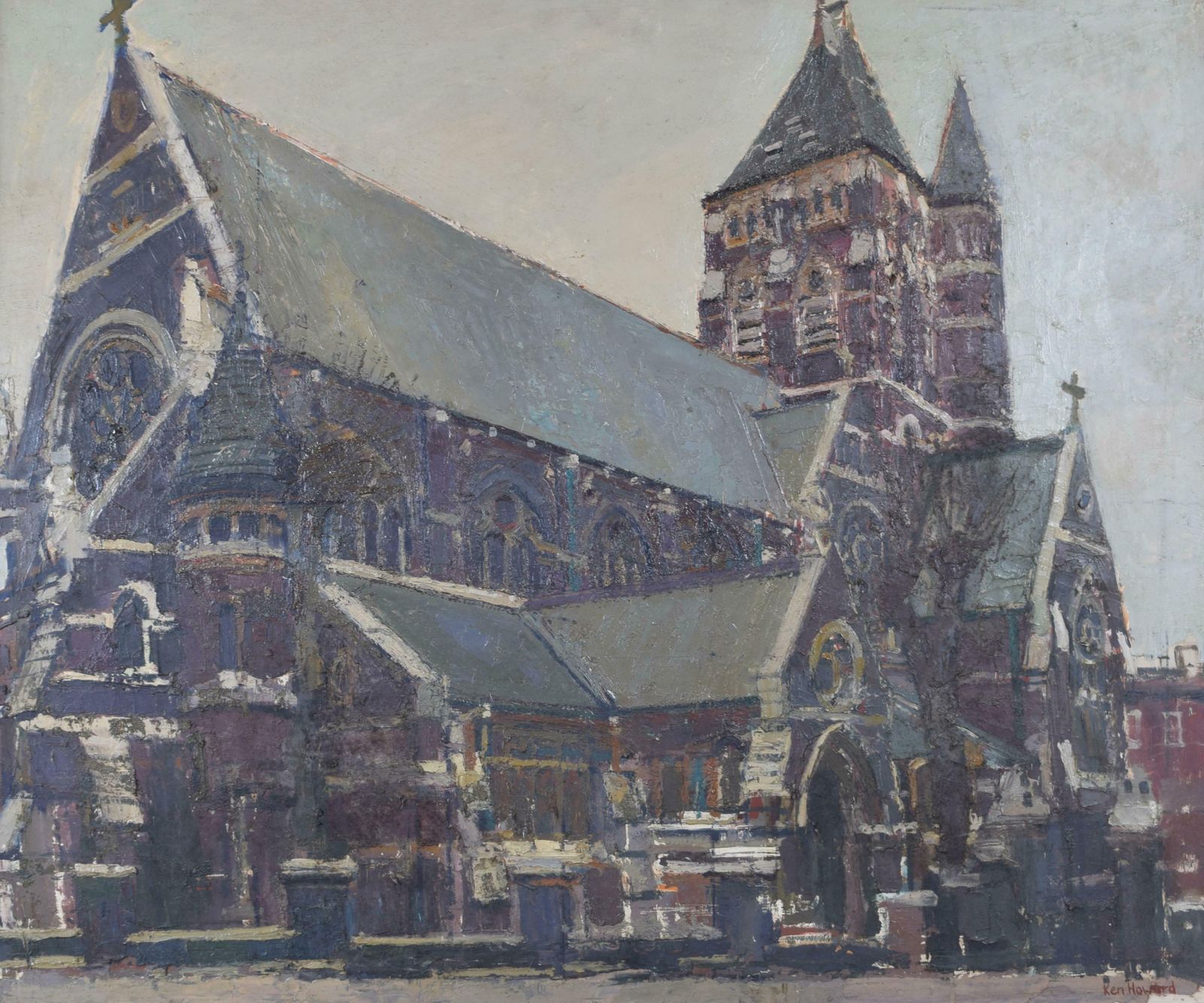 St Stephen's Church, Hampstead Oil Painting By Ken Howard Modern British Art