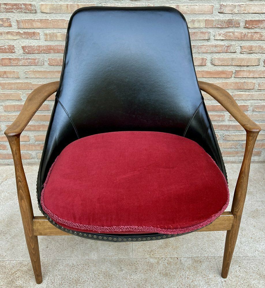Mid Century Lounge Chairs In Ib Kofod Larsen Style, Denmark, 1950s, Set Of 2 photo vintage