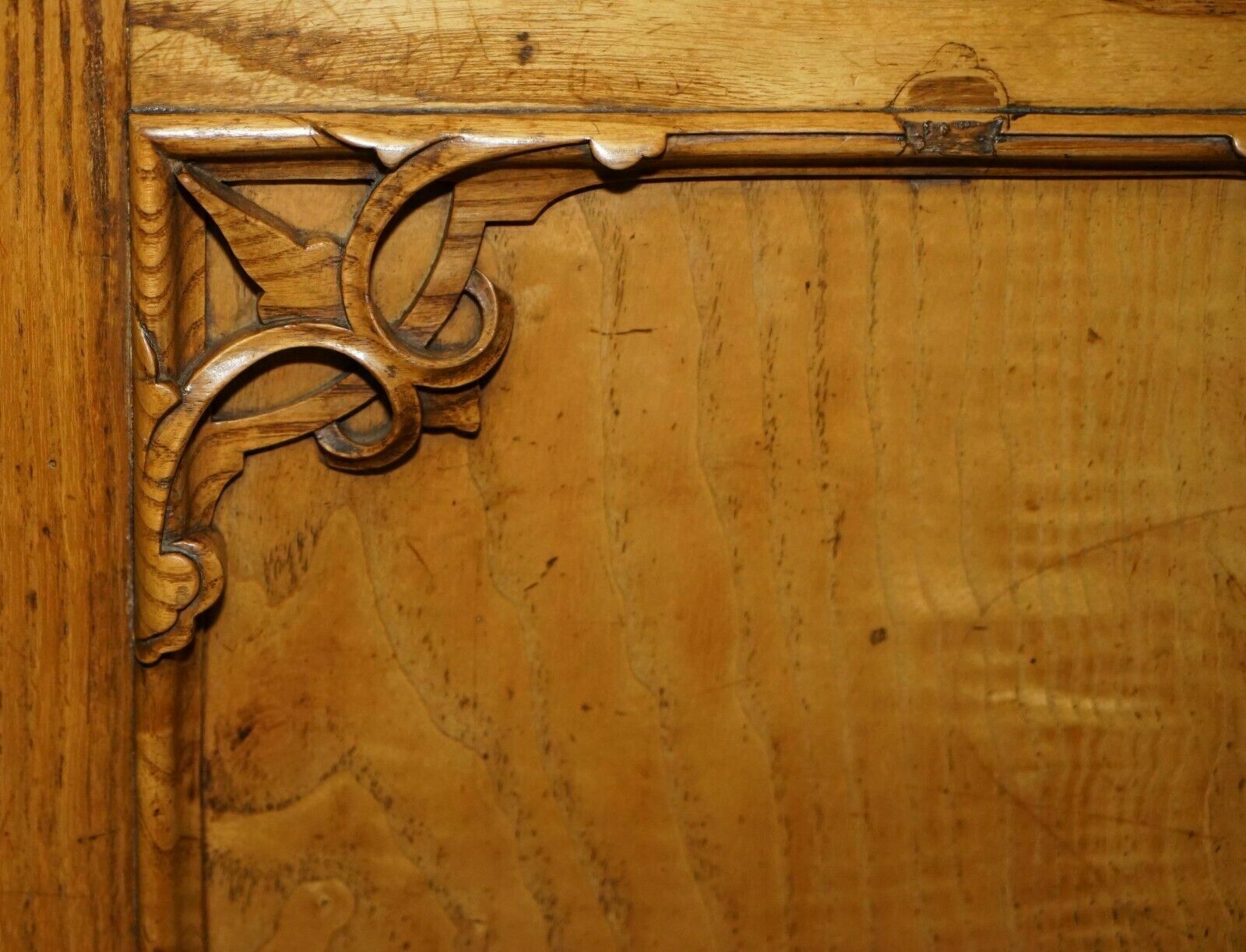 photo buy Antique Victorian 1840 A Blain & Son Liverpool Pollard Oak Bookcase Cupboard