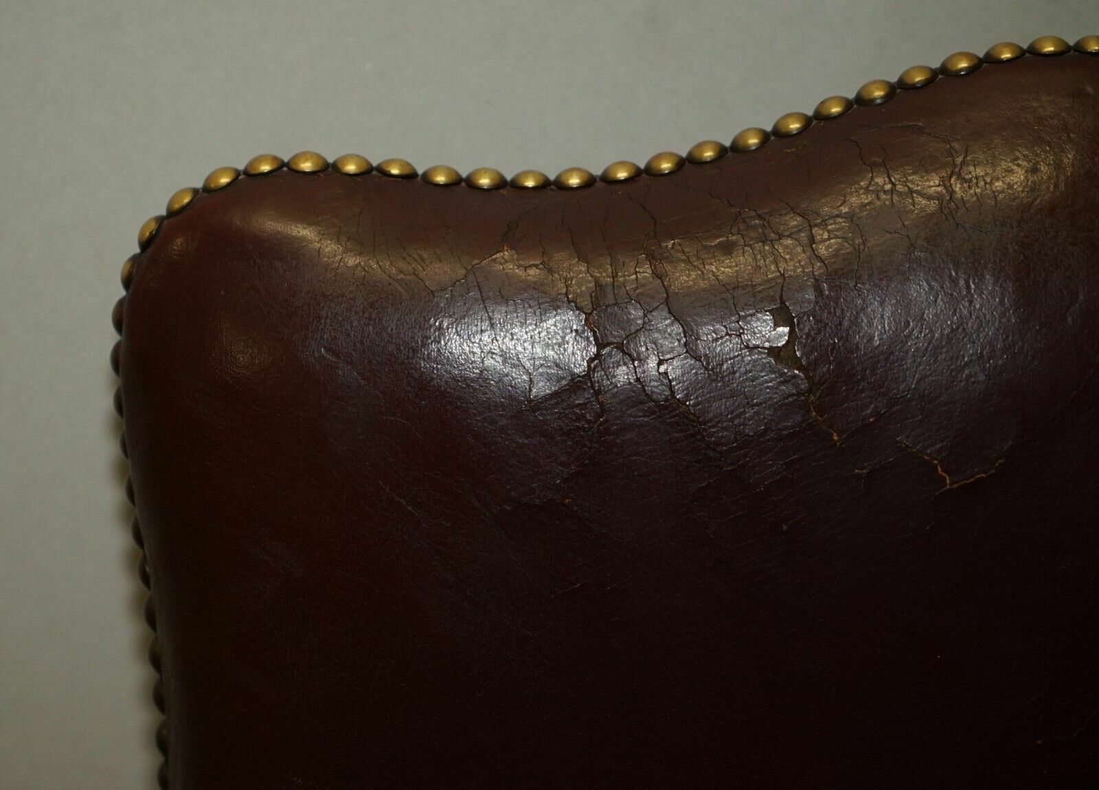 Leather Office Guest Chair From Princess Diana's Family Estate Spencer House photo vinterior