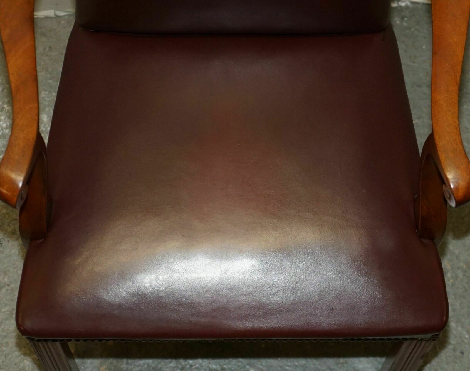 photo buy Leather Carver Office Chair From Princess Diana's Family Estate Spencer House