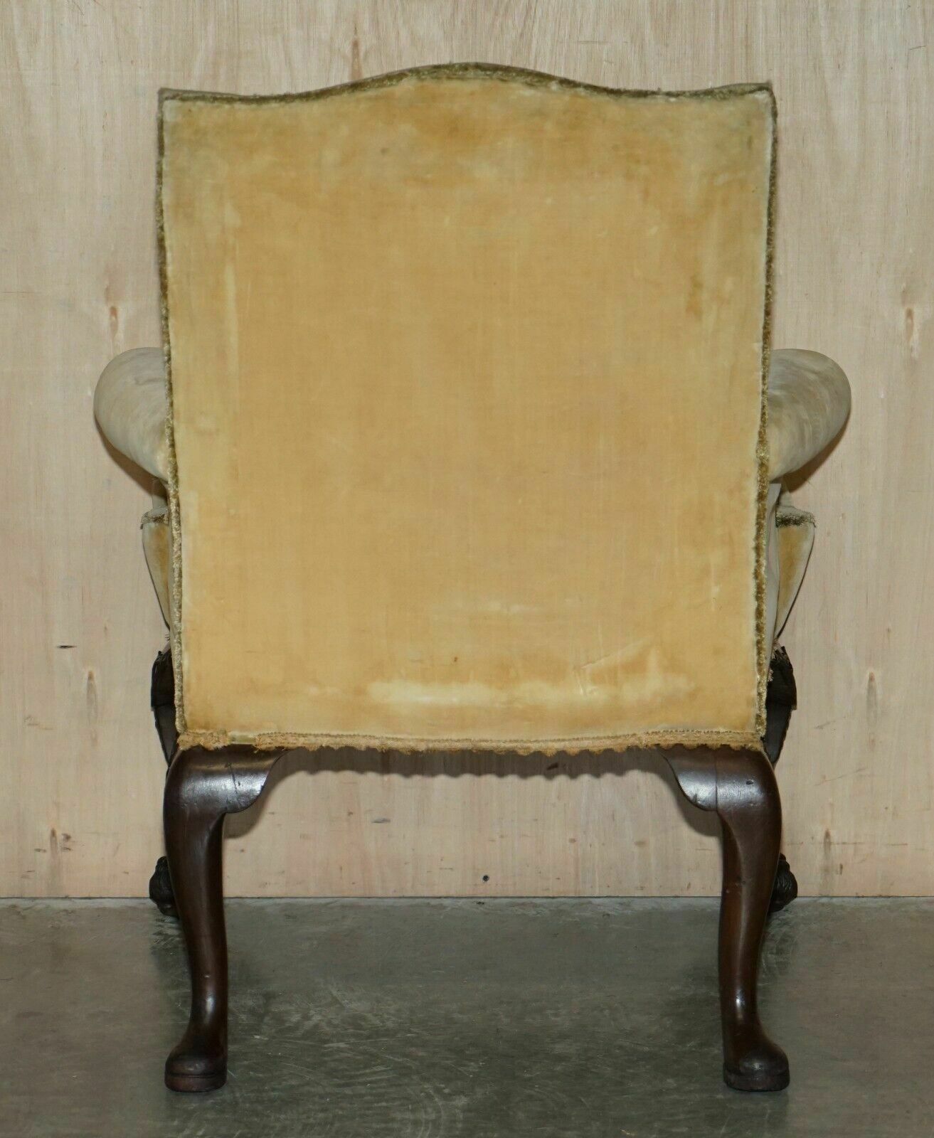 photo buy Important Pair Of George III Hand Carved Circa 1780 Antique Lions Paw Armchairs