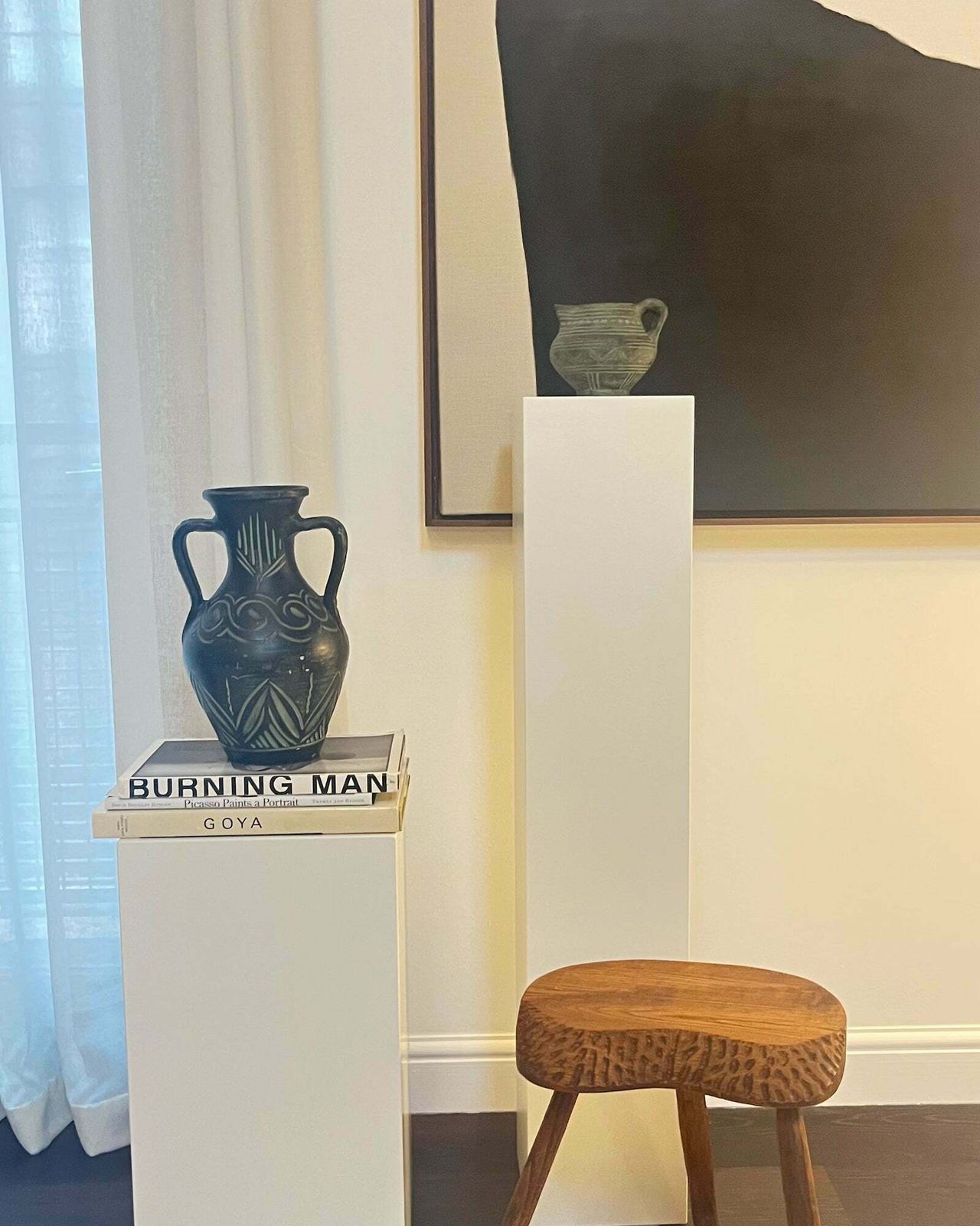 European Large Carved Vase, 1980s photo furniture