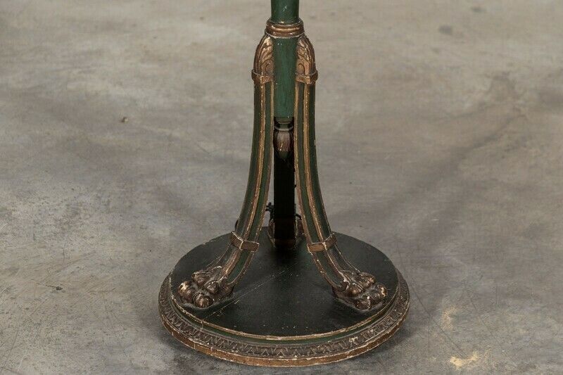 photo for sale 19thc French Gilt & Green Painted Floor Lamp