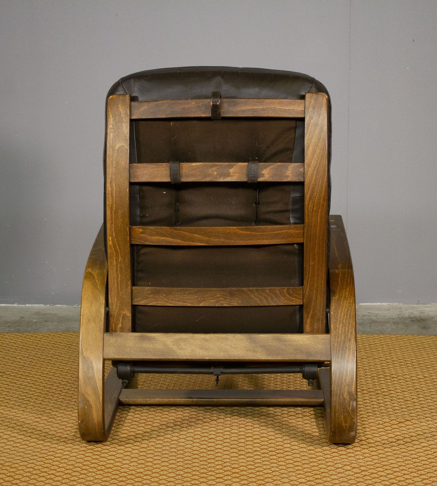 Furniture Recliner Armchair With Footrest 1970 photo