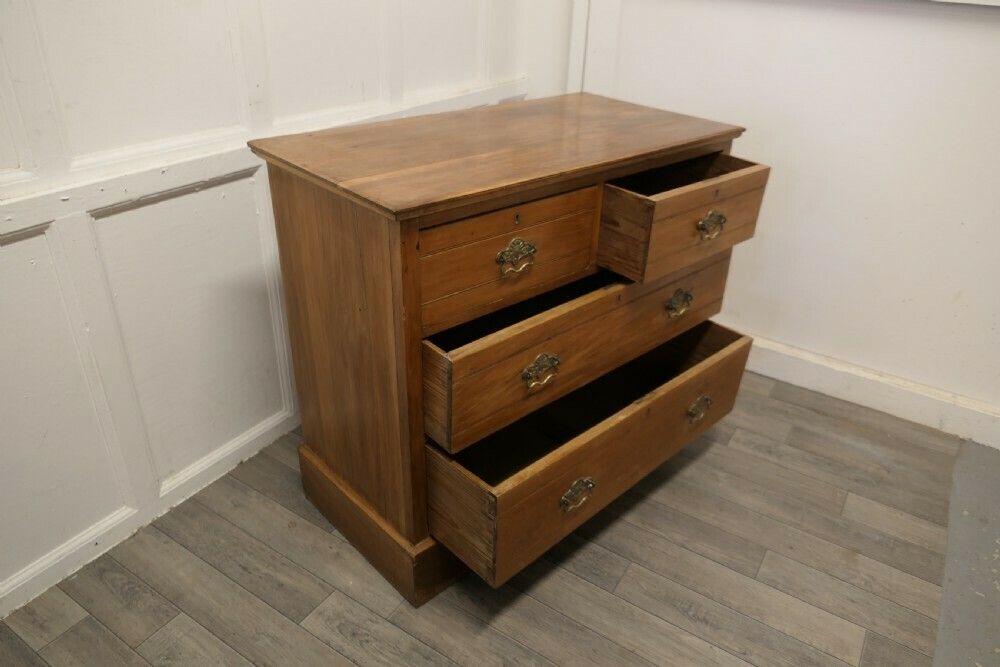 Arts And Crafts Golden Walnut Chest Of Drawers photo Furniture