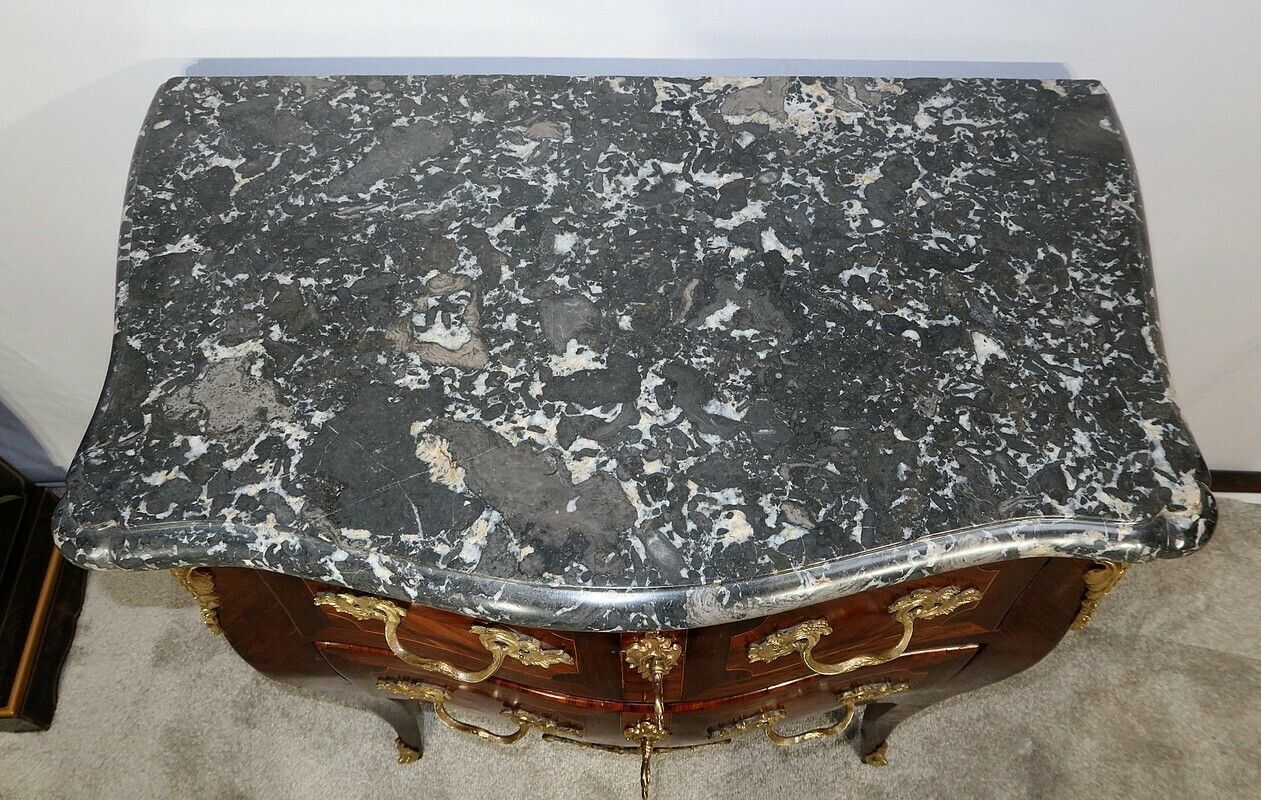 Small Tomb Commode In Precious Wood, Louis XIV / Louis XV Transition – 18th Century photo 9980.7
