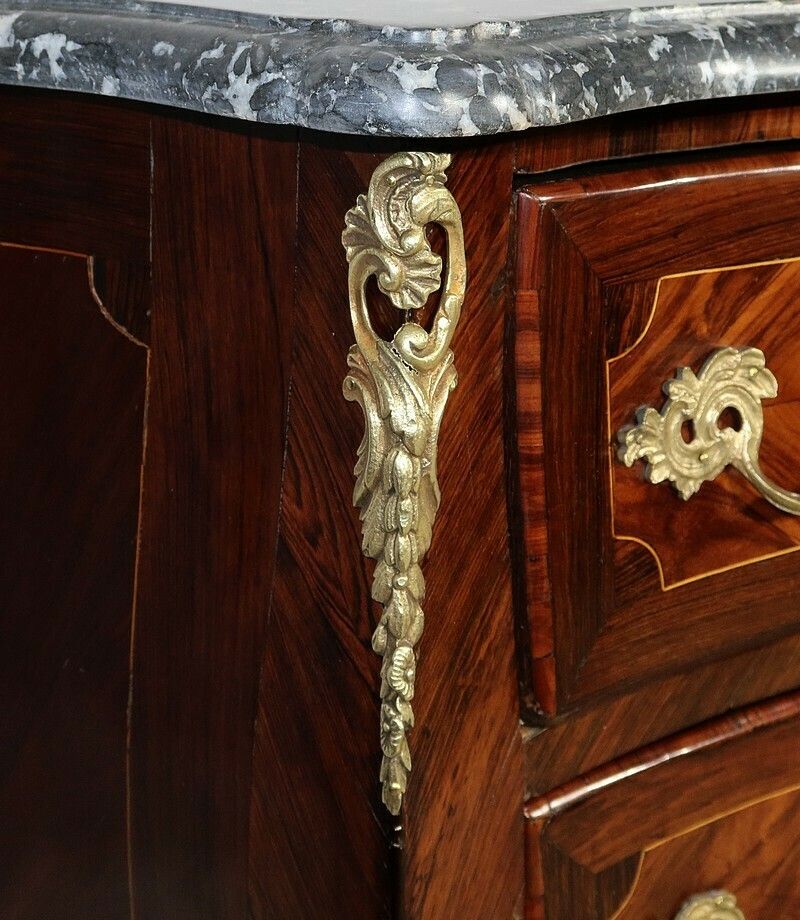 9980.7 Small Tomb Commode In Precious Wood, Louis XIV / Louis XV Transition – 18th Century photo