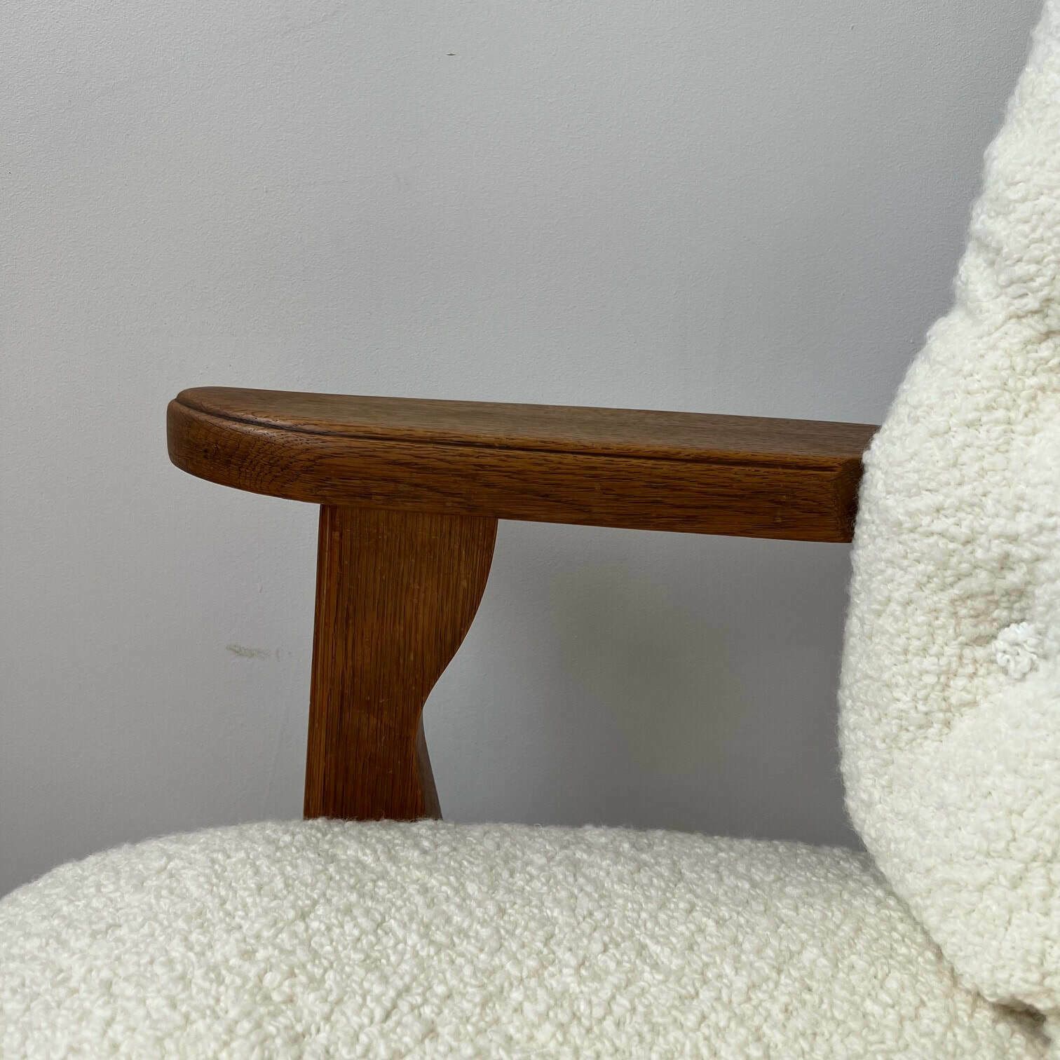 Guillerme Et Chambron Mid Century French Oak Armchair photo Furniture