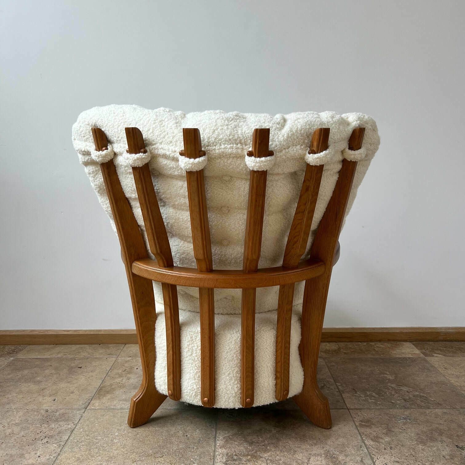 Guillerme Et Chambron Mid Century French Oak Armchair photo 3450.0