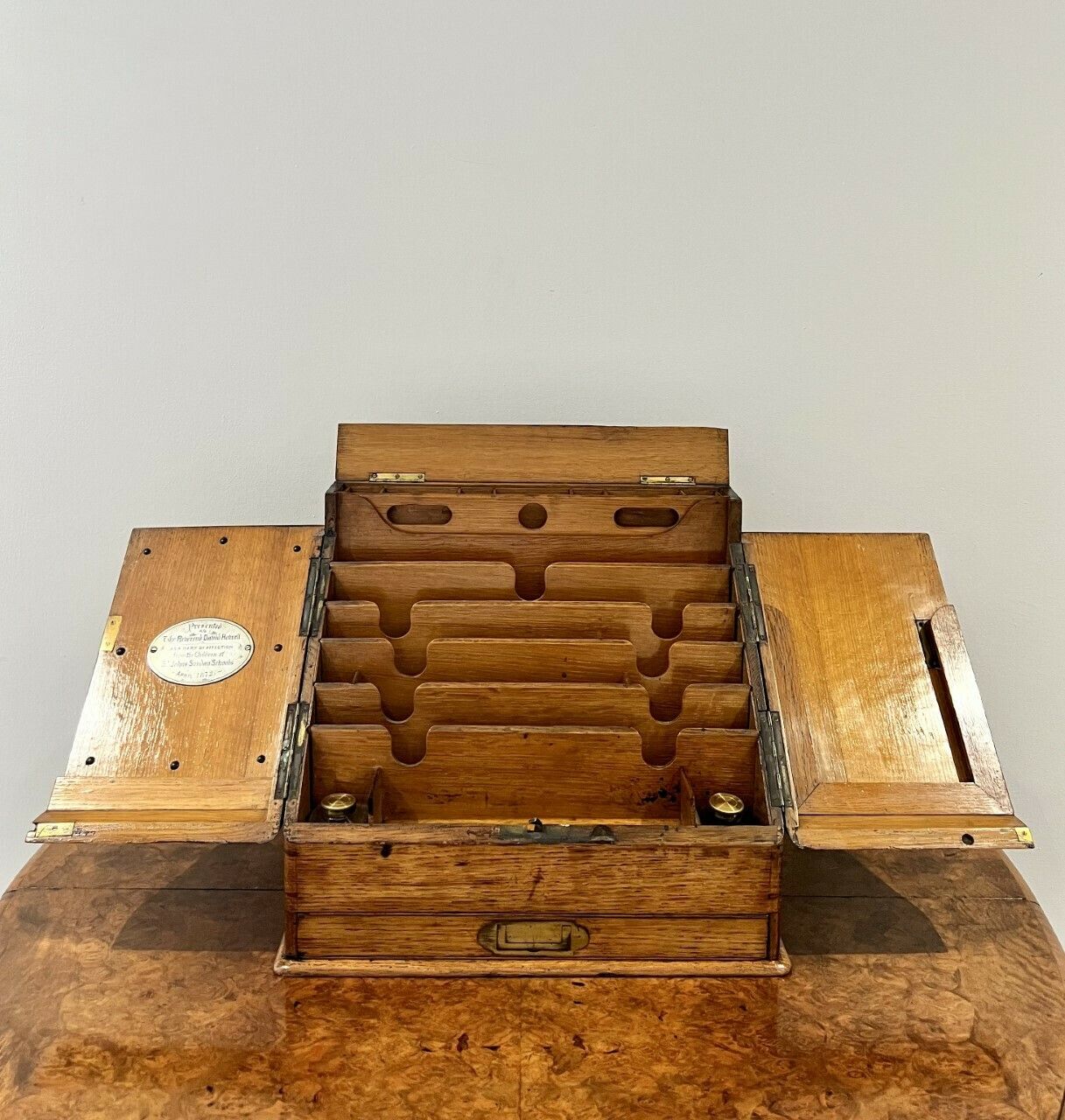 Quality Victorian Oak Stationary Box photo furniture