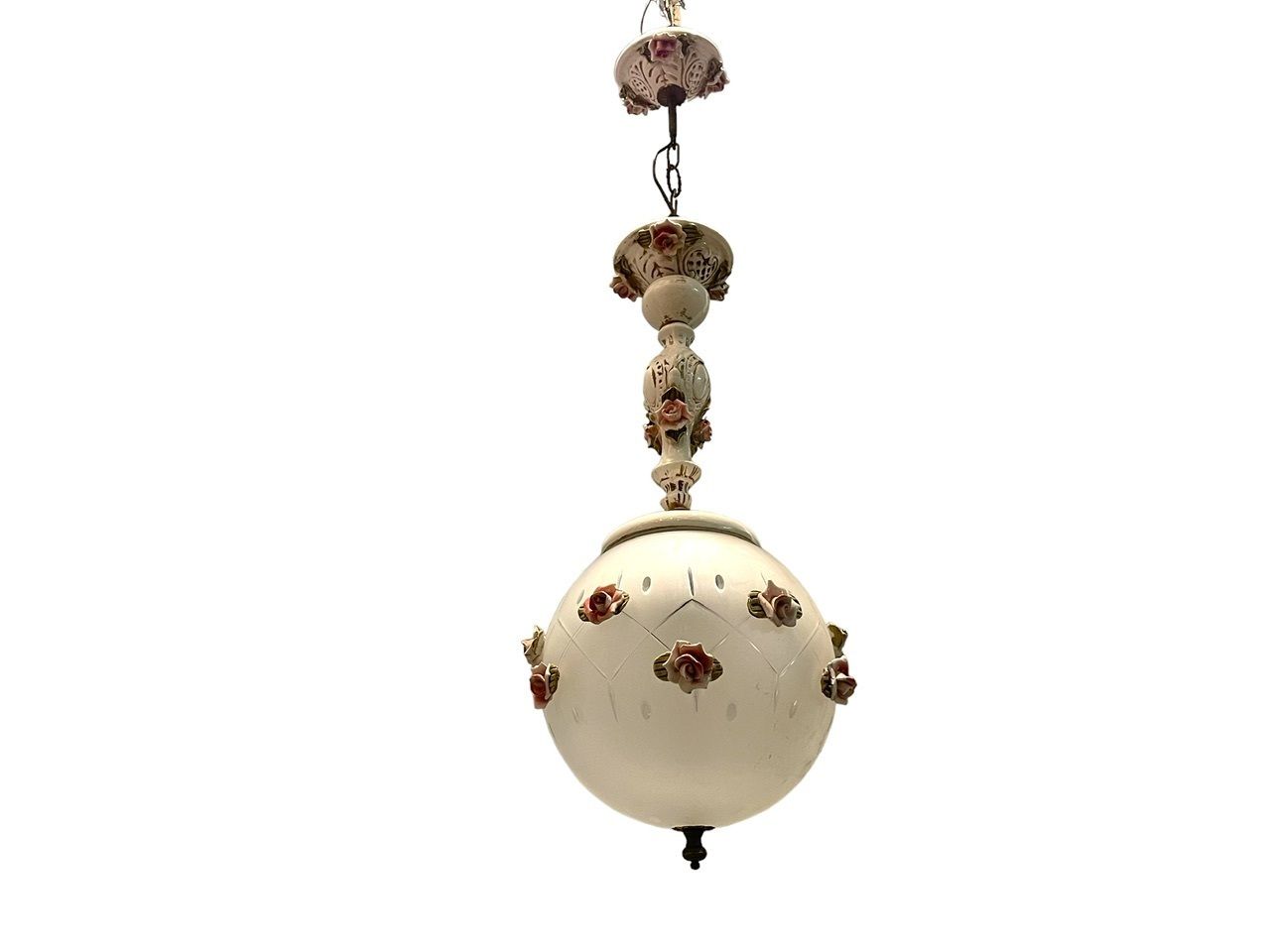 Italian Ceramic Rose Light Pendant photo furniture
