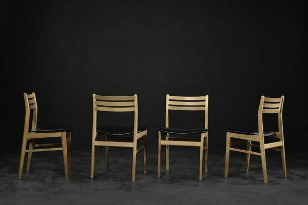 Mid Century Scandinavian Oak Dining Chairs From Sax Møbelfabrik, 1960s, Set Of 4 photo buy