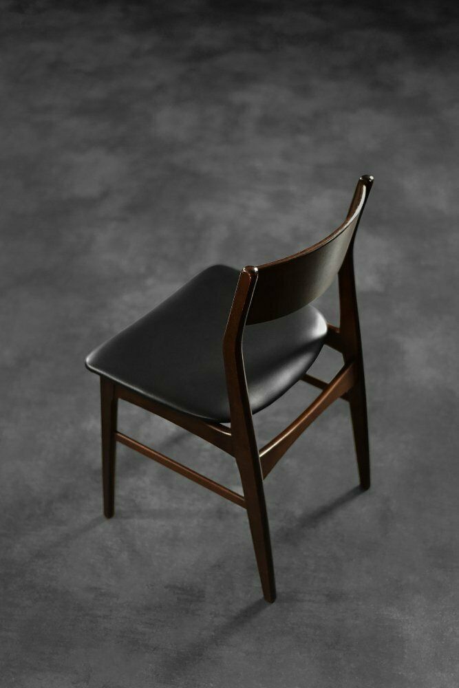 photo for sale Mid Century Scandinavian Modern Dining Chairs In Beech And Rosewood, 1960s, Set Of 4