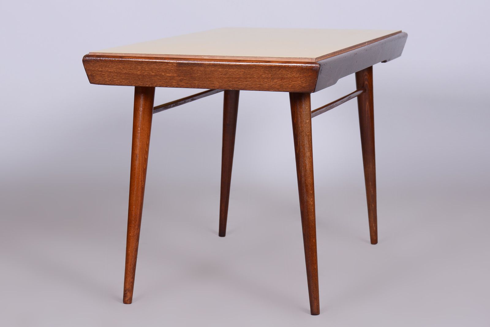 Restored Mid Century Coffee Table, Swivel Top, Beech, Umakart, Revived Polish, Czechia, 1950s photo vinterior