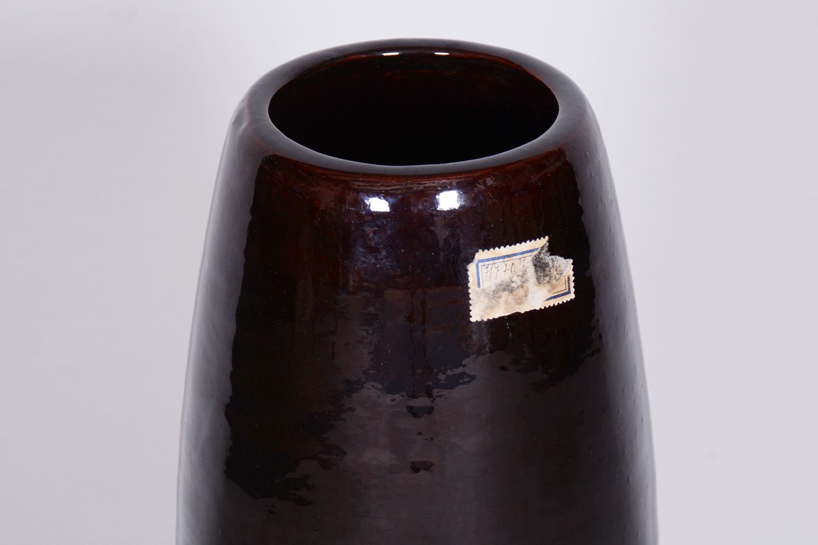 Mid Century Vase, Glazed Ceramics, Well Preserved Condition, Czechia, 1950s photo for sale