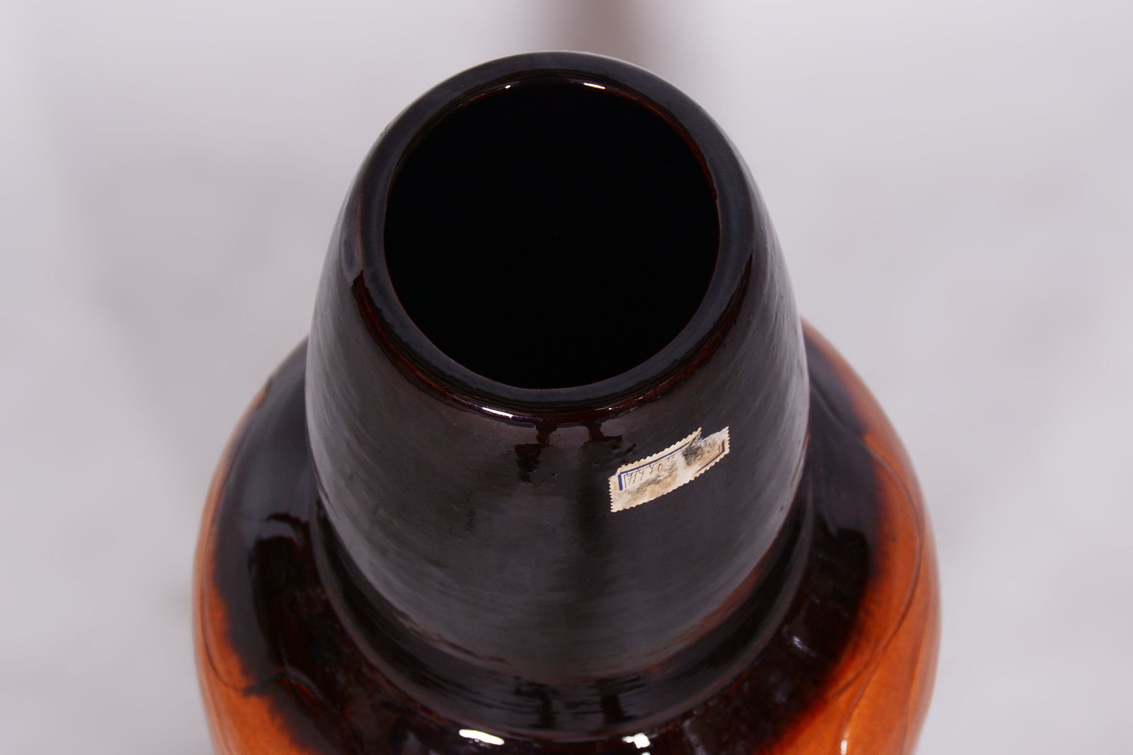 Mid Century Vase, Glazed Ceramics, Well Preserved Condition, Czechia, 1950s photo 350.0