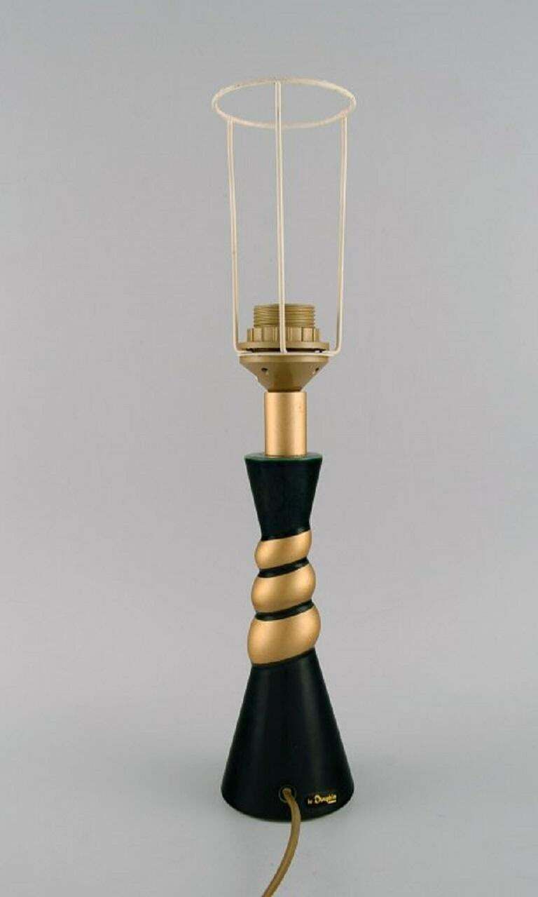 Le Dauphin, France, Two Table Lamps In Glazed Stoneware, 1960s/70s photo for sale
