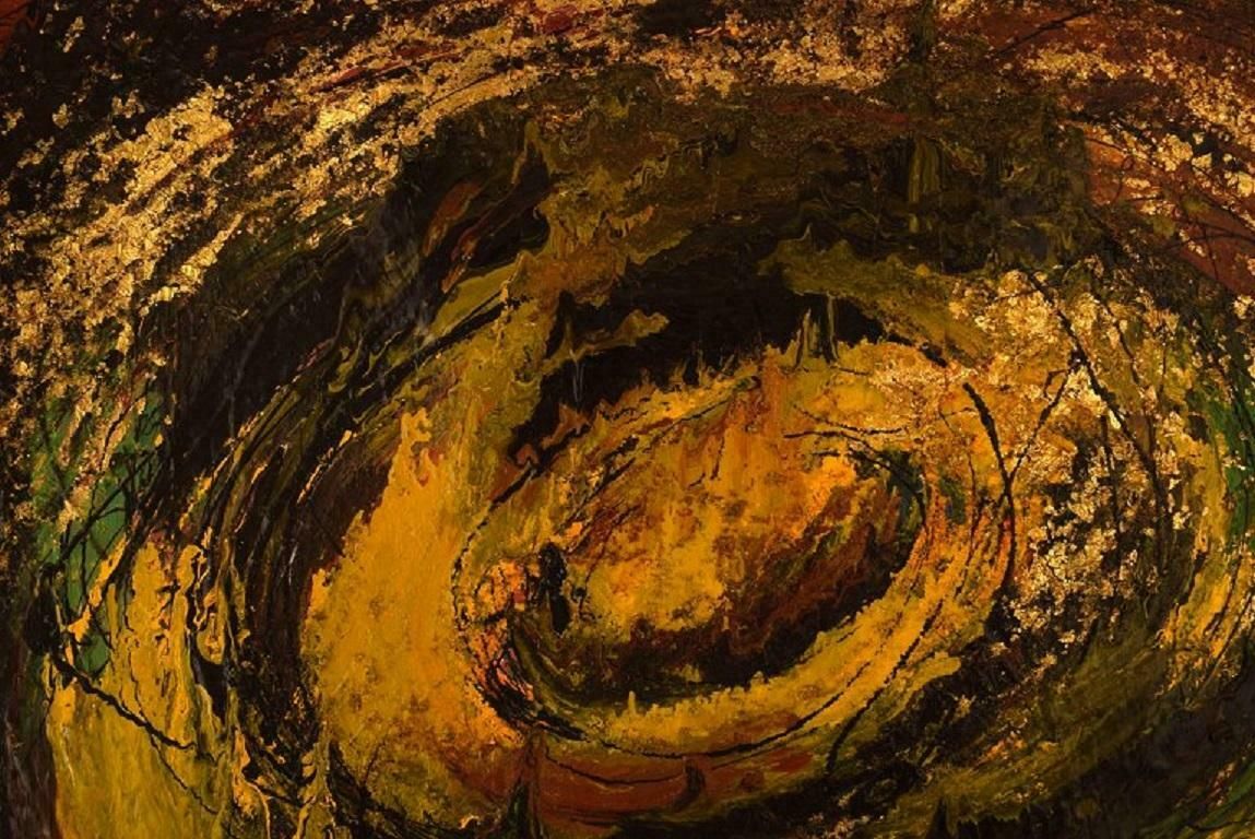 Unknown French Artist Oil On Canvas Abstract Composition Mid 20th Century photo for sale