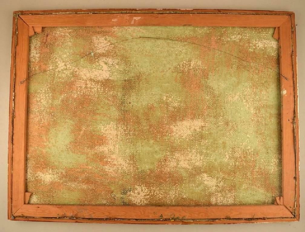 Unknown French Artist Oil On Canvas Abstract Composition Mid 20th Century photo buy