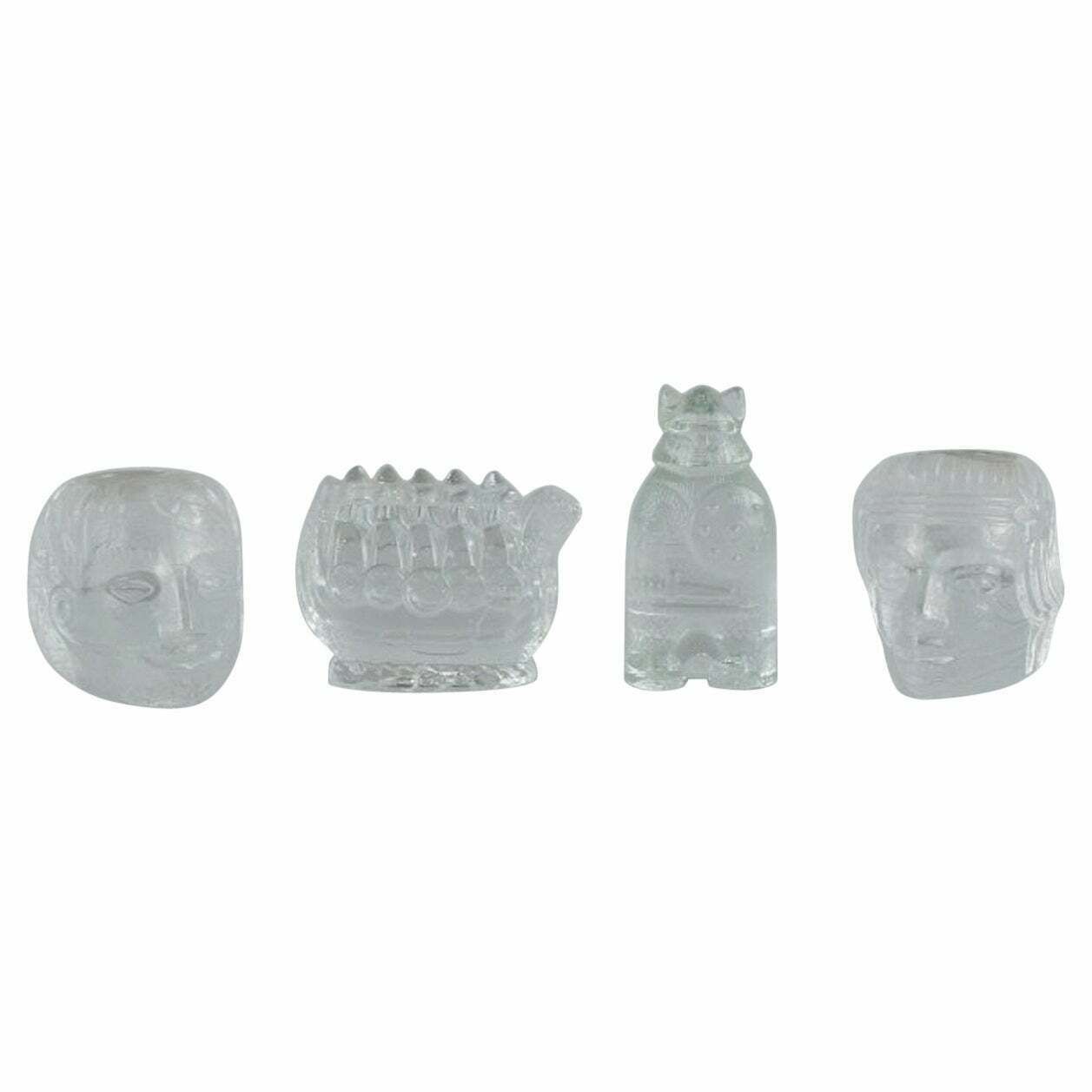 Kosta Boda, Sweden. Four Figures In Art Glass. 1970s/80s photo 341.0