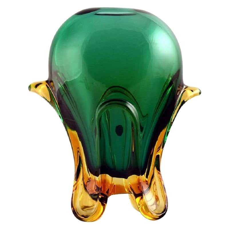 Murano Vase In Mouth Blown Art Glass, Italian Design, 1960s