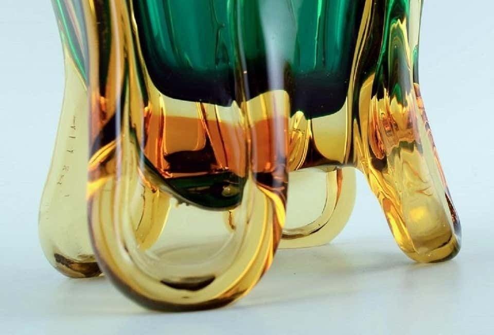 Murano Vase In Mouth Blown Art Glass, Italian Design, 1960s photo Home Decor