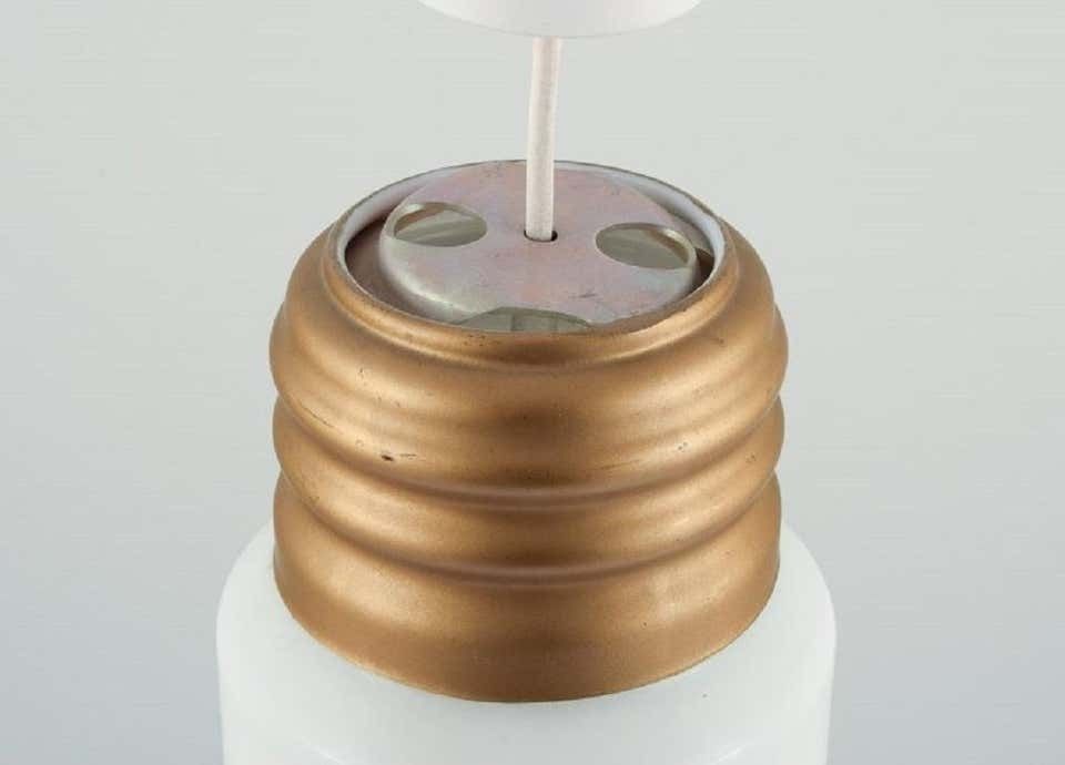 Light Bulb Shaped Ceiling Lamp In Frosted Glass And Metal, Ingo Maurer Style photo Lighting