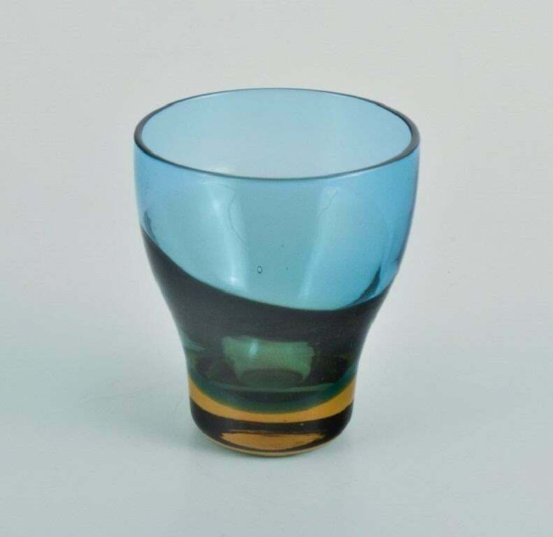Göran Wärff For Pukeberg. A Set Of 10 Unique Blue Green "Tropico" Shot Glasses. photo Home Decor