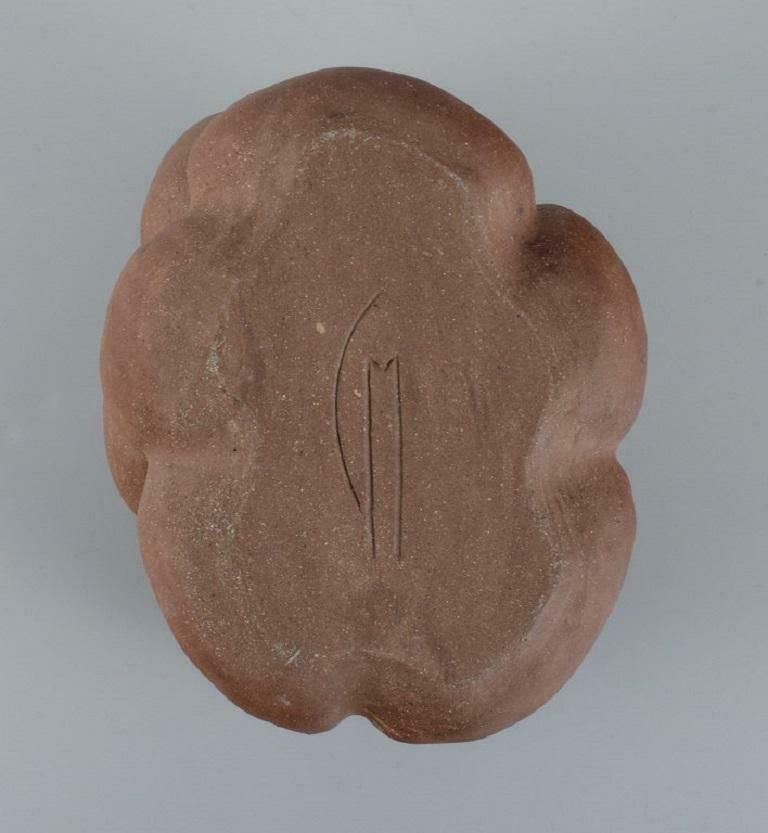 Christina Muff, Danish Contemporary Ceramicist. Dark Brown Unglazed Vessel. photo 598.0