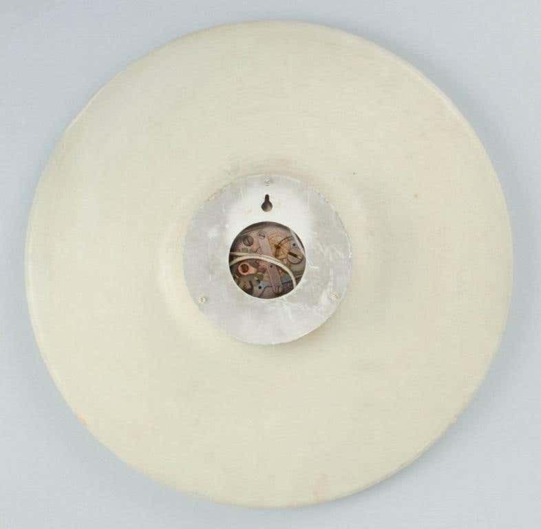 Henning Koppel For Georg Jensen, White Plastic Wall Clock photo for sale