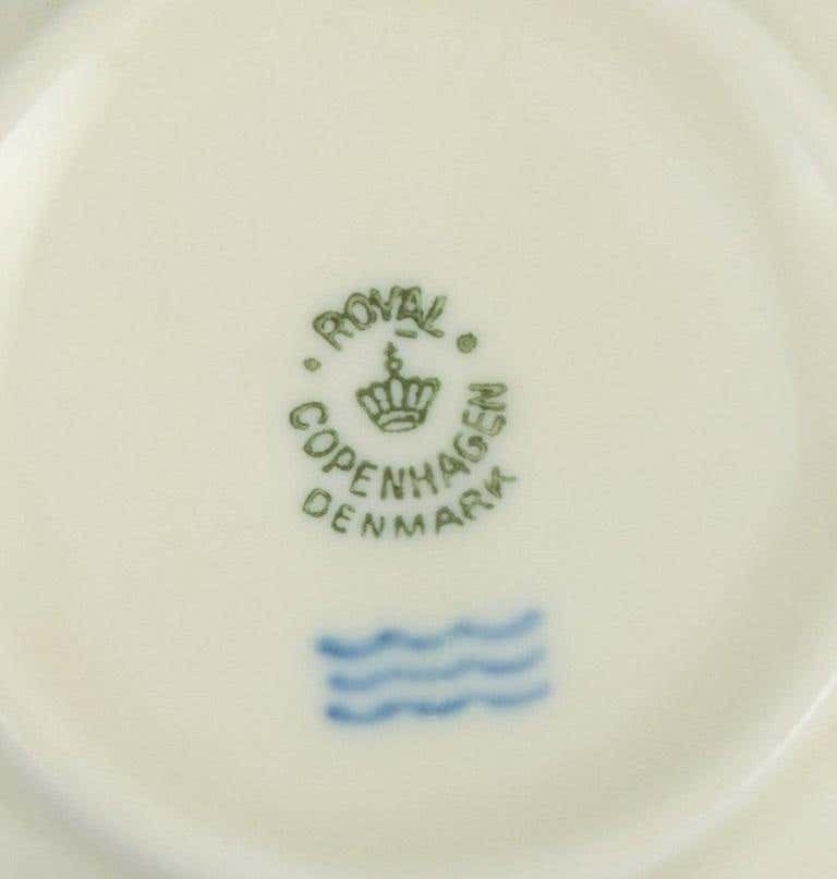 Nine Pairs Of Royal Copenhagen Cream Coloured Bouillon Cups With Saucers photo buy