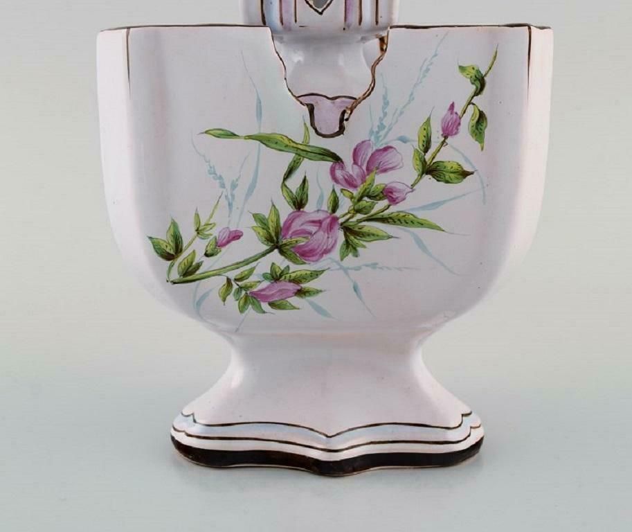 Emile Gallé For St. Clement, Nancy. Antique Flower/Herb Pot In Faience photo vinterior
