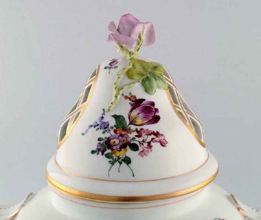 Large Antique Dresden Ornamental Vase In Hand Painted Porcelain photo Home Decor