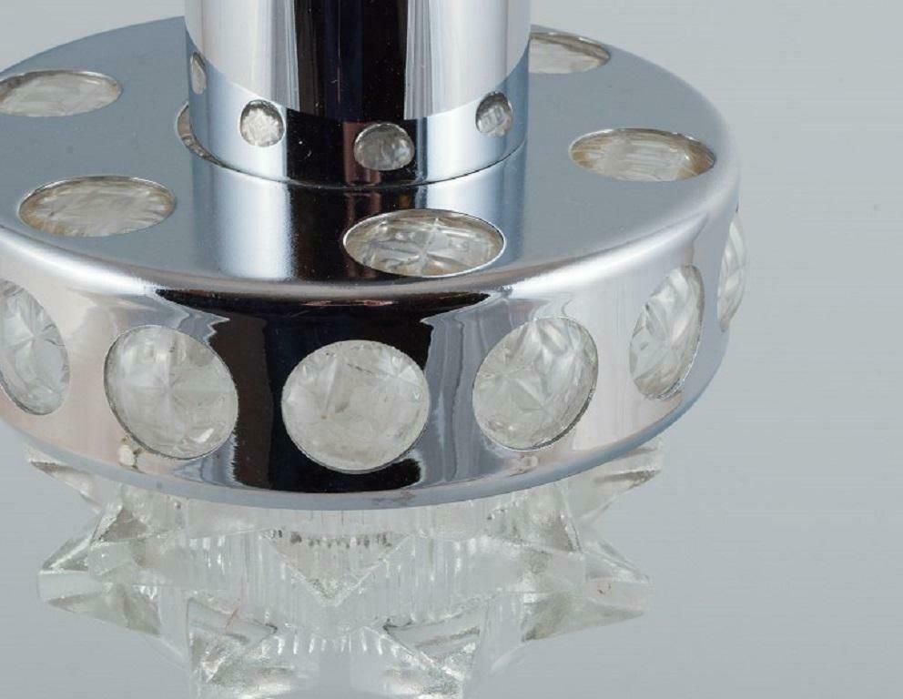 Raak, The Netherlands. Designer Lamp In Chrome, Plastic And Clear Glass. photo for sale