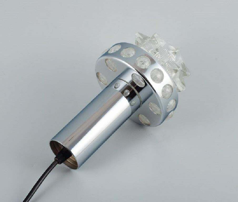 Raak, The Netherlands. Designer Lamp In Chrome, Plastic And Clear Glass. photo buy