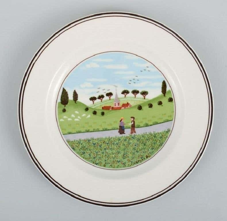 Villeroy & Boch, Design Gérard Laplau, Set Of Six Porcelain Plates photo 271.0