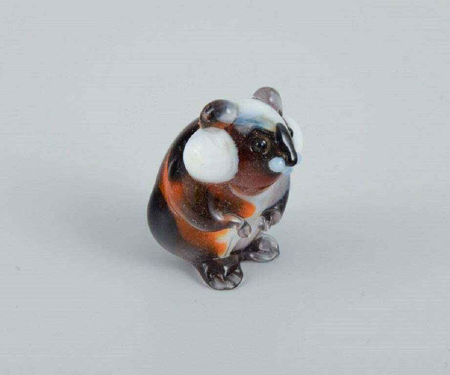 Murano, Italy. A Collection Of Six Miniature Glass Figurines Of Animals. photo Art