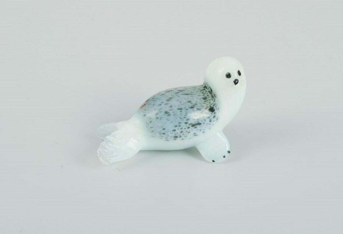 Murano, Italy. A Collection Of Six Miniature Glass Figurines Of Animals. photo vintage